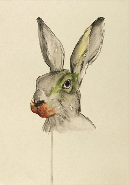 Edi Dubien, Jeune lapin maquillé, 2020