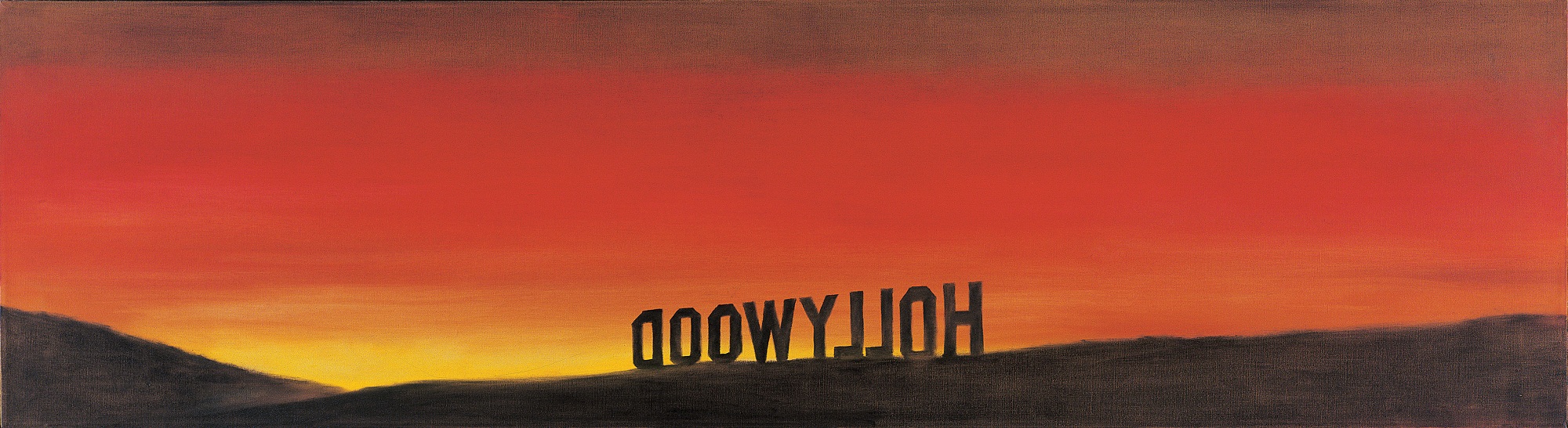 Ed Ruscha, The Back of Hollywood, 1977. Collection macLYON