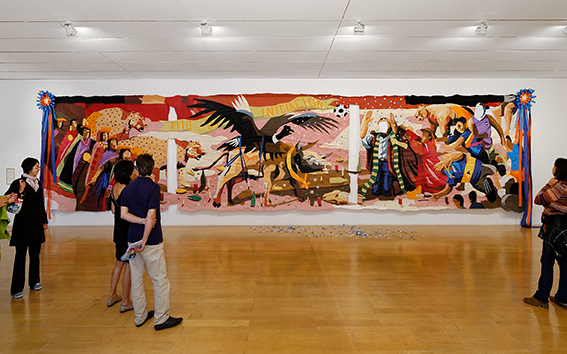 Vue de l'exposition Wall Drawings - Œuvre de Franco Fasoli / Jaz  