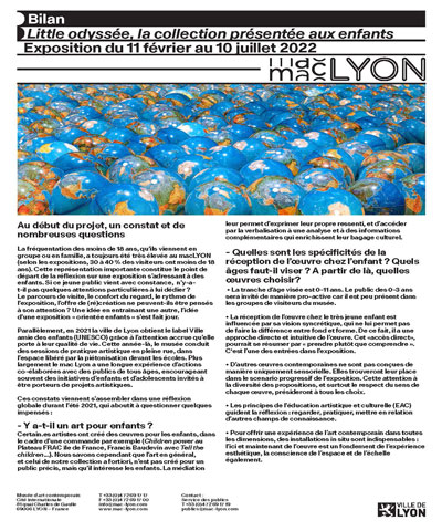 Couverture du bilan de Little odyssée