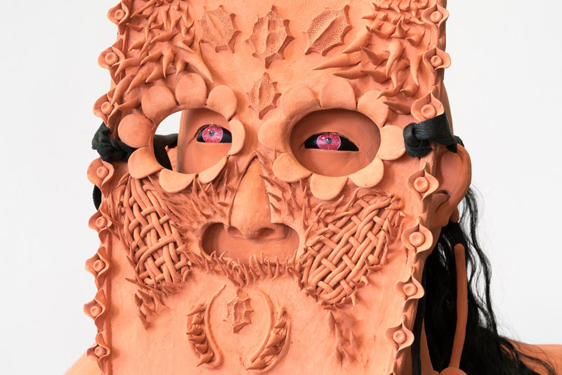 Visage d'une sculpture