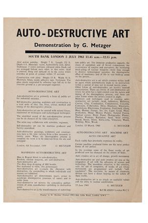 Manifeste de Gustav Metzger