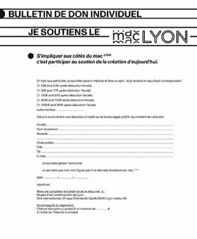 Bulletin don mécène