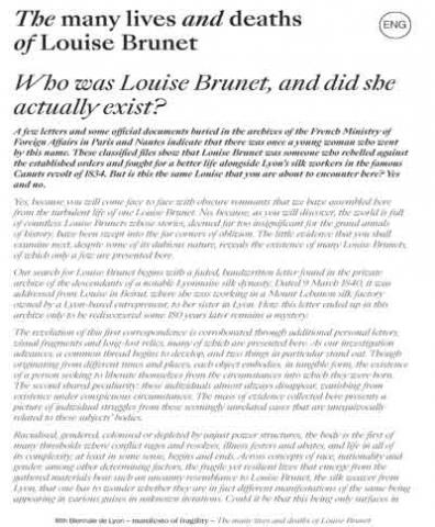 Texts Louise Brunet - bac 22