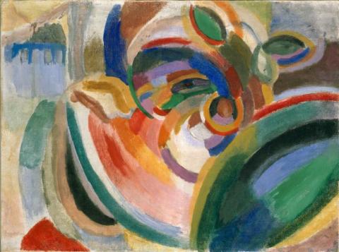 Sonia Delaunay, Fillette aux pastèques. Etude pour le marché au Minho, 1915