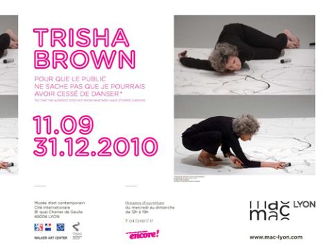 Affiche de l'exposition de Trisha Brown en 2010. 