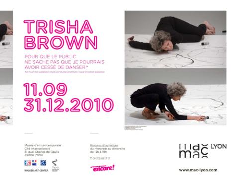 Affiche de l'exposition de Trisha Brown en 2010.
